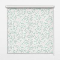 INNENROLLO - Fensterrollo - Rollo - 80x140 cm - Türkisfarbene Blätter - Türkis, Kunststoff (80/140/0.5cm) - TULUP