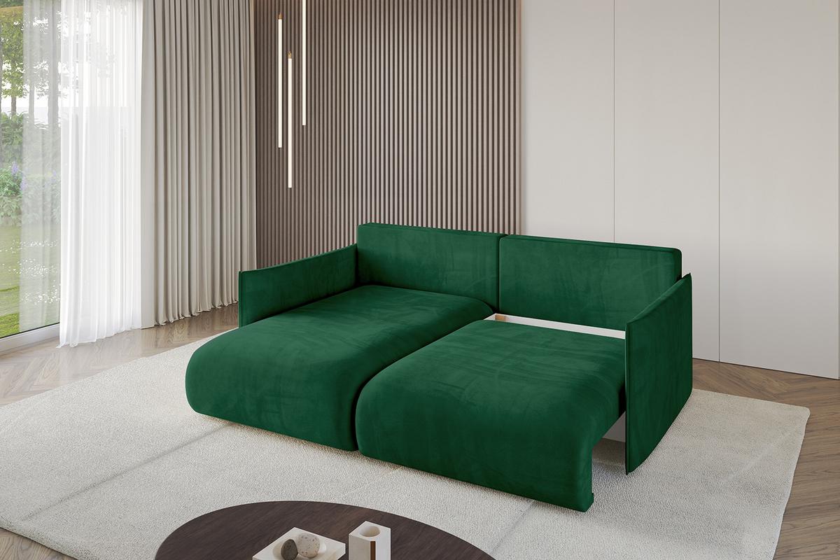 ECKSOFA Ottomane links ONESK-L 216x177x72 Grün Velours - Grün, Holzwerkstoff/Kunststoff (216/177cm) - ALTDECOR