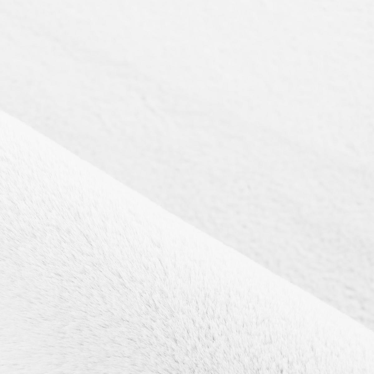 KURZFLORTEPPICH Waschbar NECKAR, einfarbig, aus Polyester, Weiß, Ø 120 cm - Weiß, Textil (120/120cm) - KADIMA DESIGN