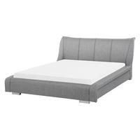 WASSERBETT 160/200cm Hellgrau Nantes - Hellgrau, Textil (160/200cm) - Beliani