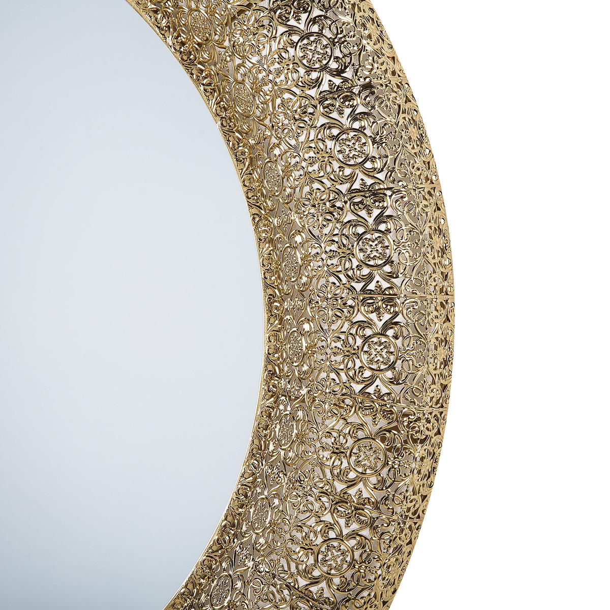 WANDSPIEGEL gold 80 cm Channay - Goldfarben, Metall (80/80/5cm) - Beliani