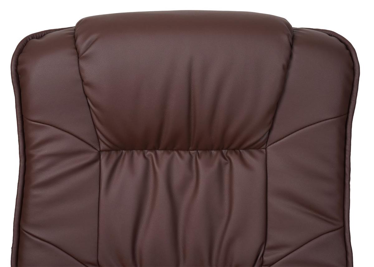 RELAXSESSEL MIT HOCKER Rotbraun - Rotbraun, Textil (80/100/105cm) - MCW