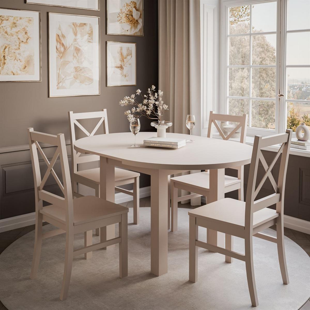 ESSTISCH OLEA KASCHMIR rund - Kaschmir, Holzwerkstoff (100/140/77cm) - Lookway