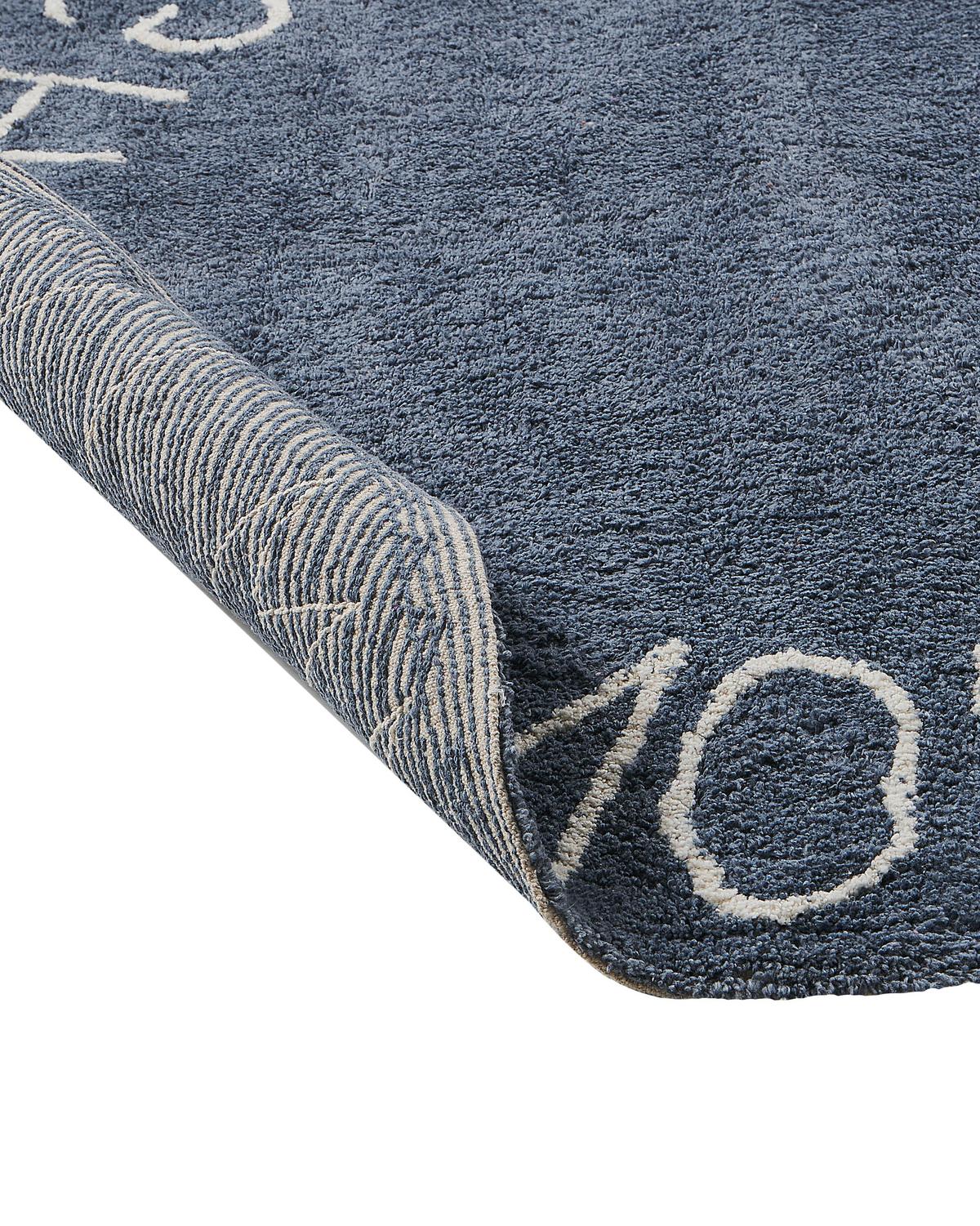 KINDERTEPPICH Vurgun 120/120 cm - Blau/Weiß, Textil (120/120cm) - Beliani