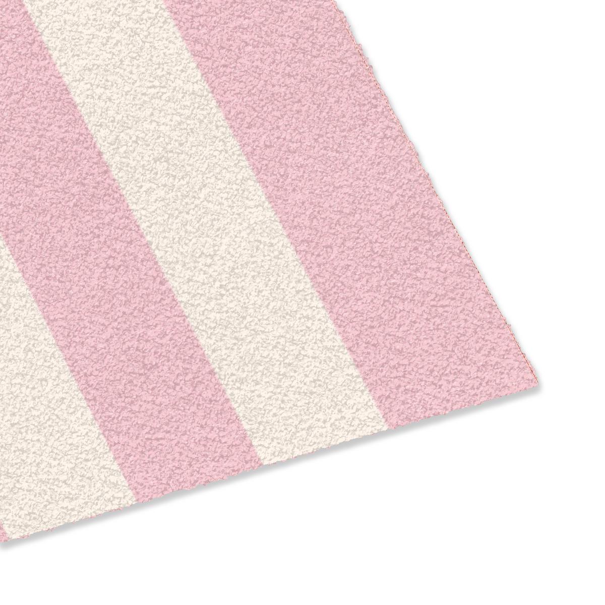 FUSSMATTE Hola - Zitat - Streifen - Pastell - Rosa - Rot - Weiß Schmutzfangmatte 90x60 cm - Rosa, Kunststoff (90/0.4cm) - MuchoWow