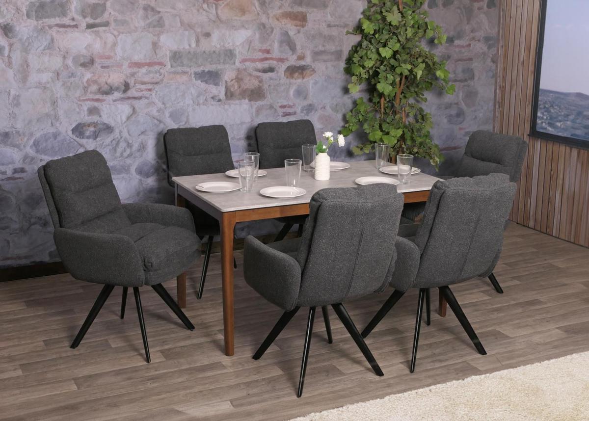 ESSZIMMERSTUHL Grau - Dunkelgrau/Grau, Textil (62/92/68cm) - MCW