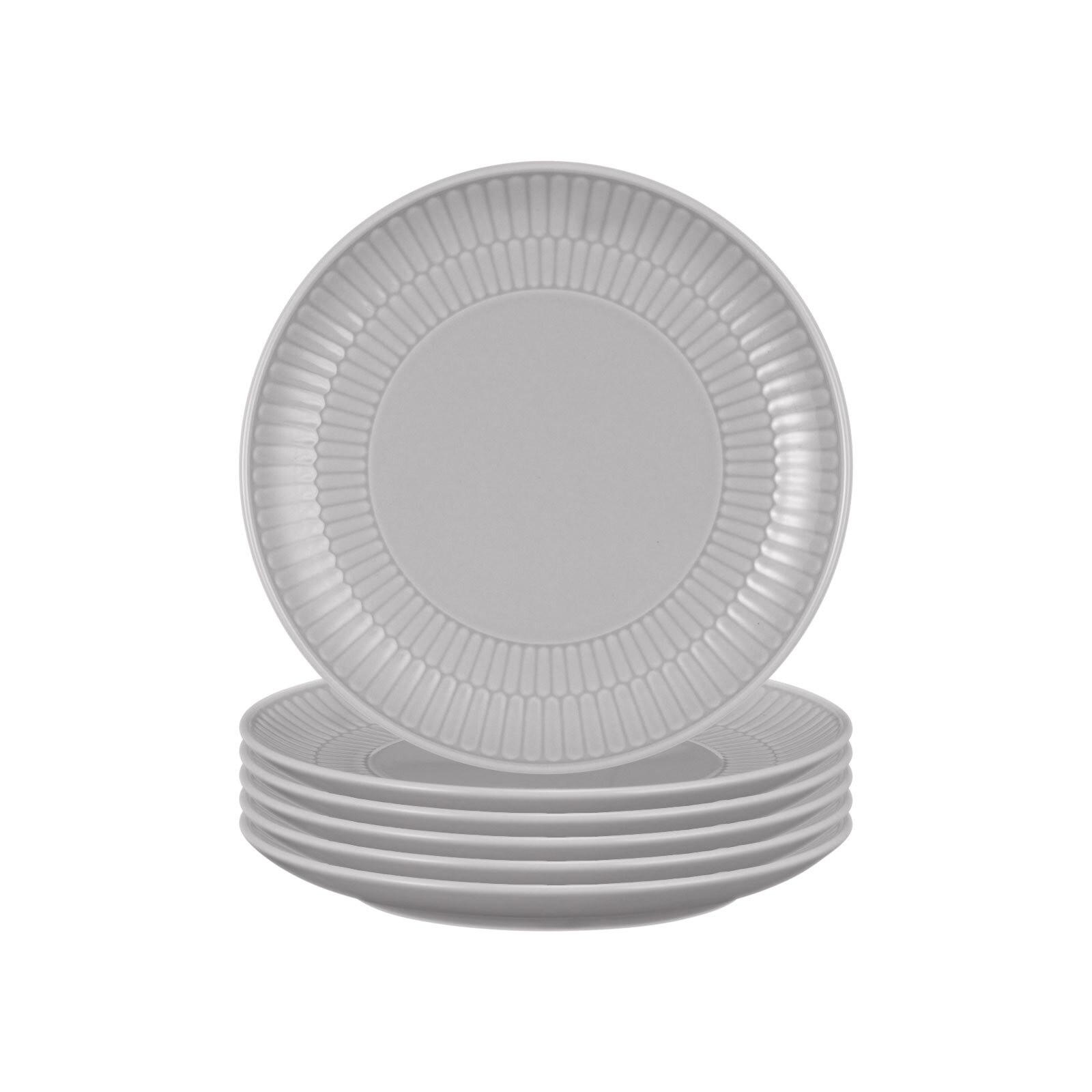 BROTTELLER Amina Silbergrau ø 16,3 cm 6er Set - Grau, Keramik (16.3cm) - Seltmann Weiden