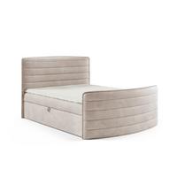 BOXBETT Ambra In Elisa Velvet - Beige, Holzwerkstoff/Textil (180/200cm) - Fun Möbel