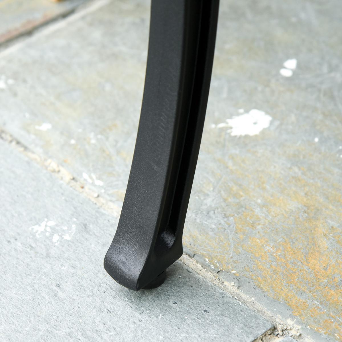 METALLBANK, 102,5 x 61 x 84 cm, Aluminum, Schwarz - Schwarz, Metall (61/84/102.5cm) - Outsunny
