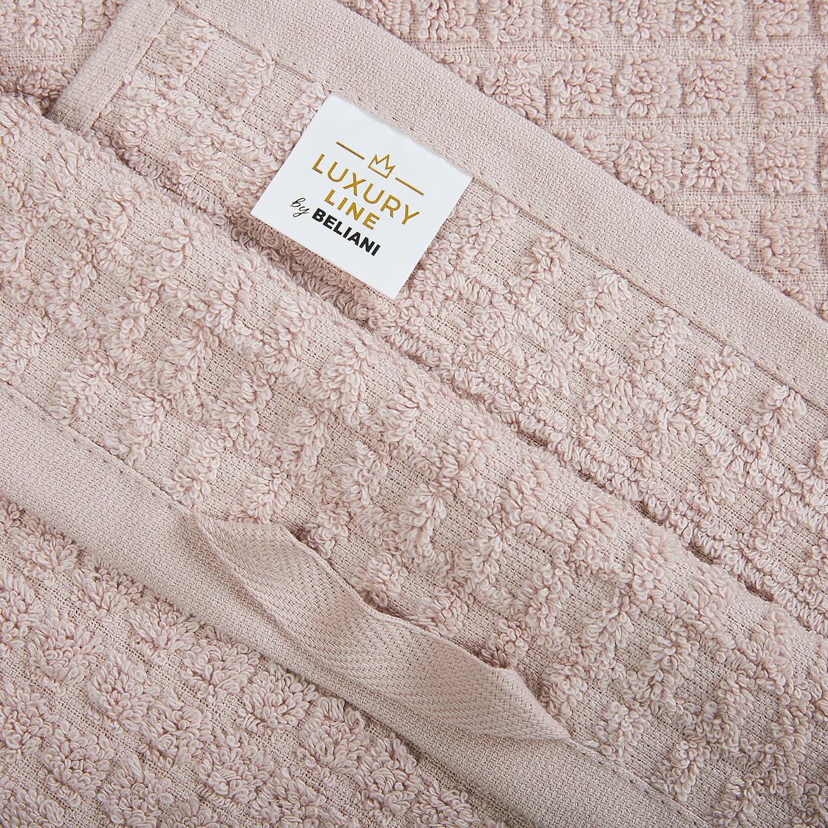 BADEHANDTUCH 9-teilig Rosa Atai - Pink, Textil (70/140cm) - Beliani