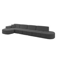 ECKSOFA Ottomane Links LIVO-L3 - 422x173x79,5 cm Grau - Grau, Holzwerkstoff/Textil (422/173cm) - ALTDECOR