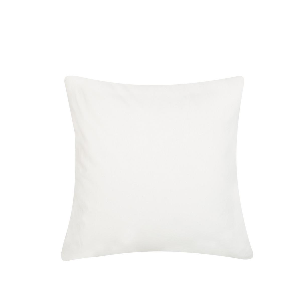 DEKOKISSEN Weiß 45/45 cm Peperomia - Weiß, Naturmaterialien/Textil (45/45cm) - Beliani
