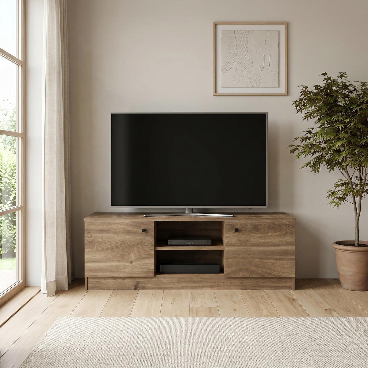 LOWBOARD NESTOS 160/48,5/40 cm, Braun - Braun, Holzwerkstoff (160/48.5/40cm) - MASSENO