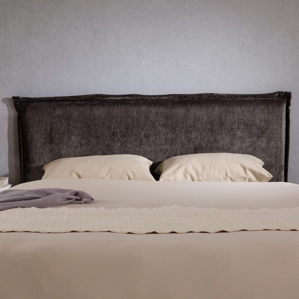 KOPFTEIL OVIO 160x190 cm grau - Grau, Textil (162/94/7cm) - IDIMEX