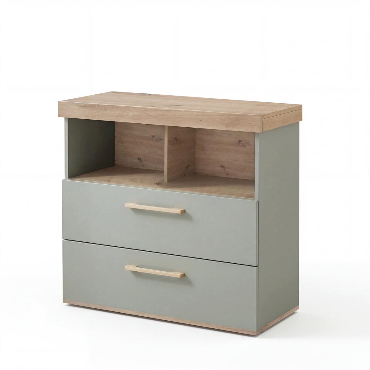 BABYZIMMER-SET Jimmy 2-teilig - Salbeigrün, Holzwerkstoff (143/103/77cm) - Roba