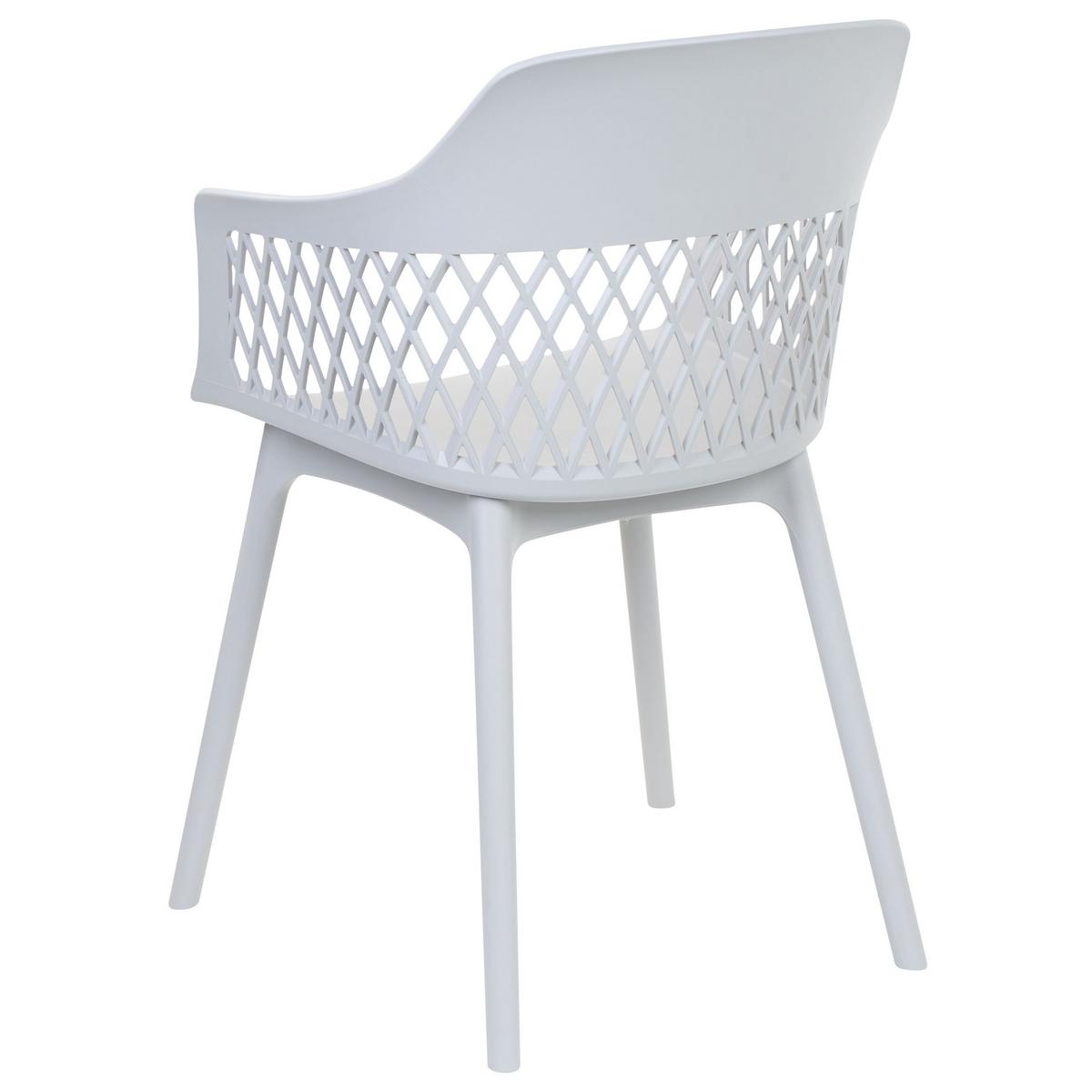 ESSZIMMERSTUHL 2er-Set Kunststoff Grau Almira - Grau, Kunststoff (54/84/50cm) - Beliani