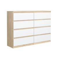 KOMMODE Sonoma, Weiß 120/102/39 - Weiß/Sonoma Eiche, Holzwerkstoff (120/102/39cm) - RAUMHIRSCH FURNITURE