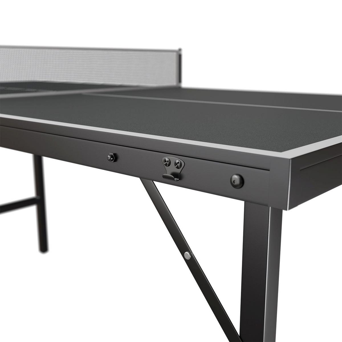 TISCHTENNISPLATTE Flexi platzsparend klappbar - Schwarz, Holz (71/83/71cm) - Juskys