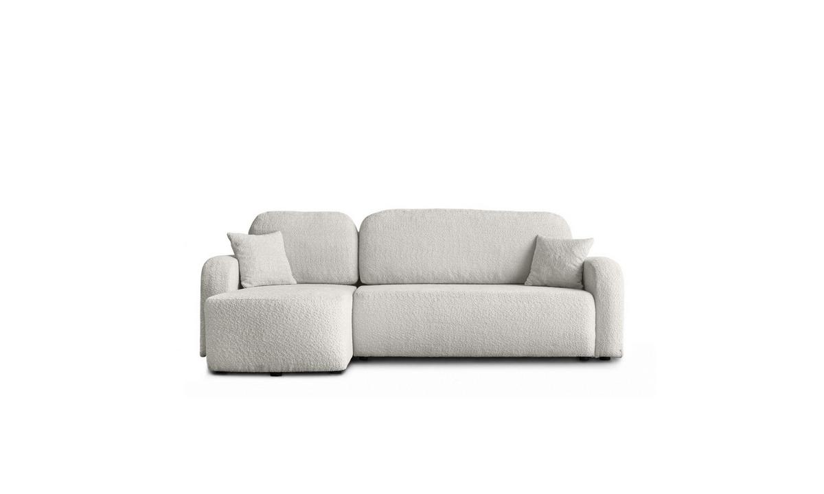ECKSOFA PALOMA L 235/155/85 cm Coral 65 - Ecru, Textil (235/155cm) - Lookway