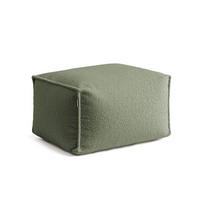 POUF Bouclé Block - Grün, Textil (55/65/35cm) - Mokebo