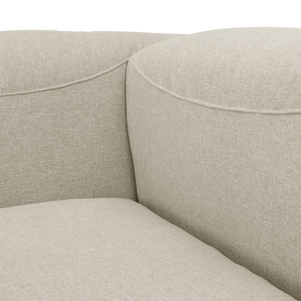 LONGCHAIR Armlehne links Kattrina Flachgewebe creme - Creme, Kunststoff (100/73/160cm) - 58aufmkessel