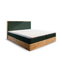 BOXBETT VERDON 180x200 cm mit Matratze und Topper - Grün - Grün, Holz (180/200cm) - MASSENO