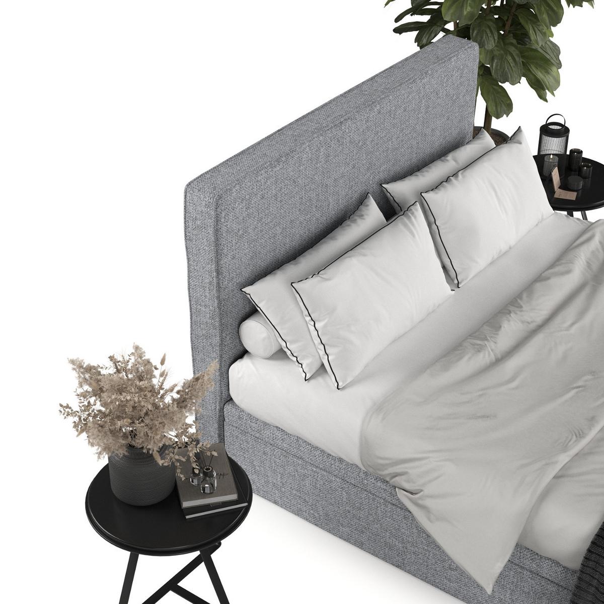 POLSTERBETT Hush mit Stauraum 120/200 cm Grau im Alta Stoff - Schwarz/Grau, Holz/Holzwerkstoff (120/200cm) - AltaBeds