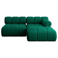 ECKSOFA modulares Sofa Razon-L1 - 190x160x70 cm Dunkelgrün Velours - Dunkelgrün, Holzwerkstoff/Textil (190/160cm) - ALTDECOR