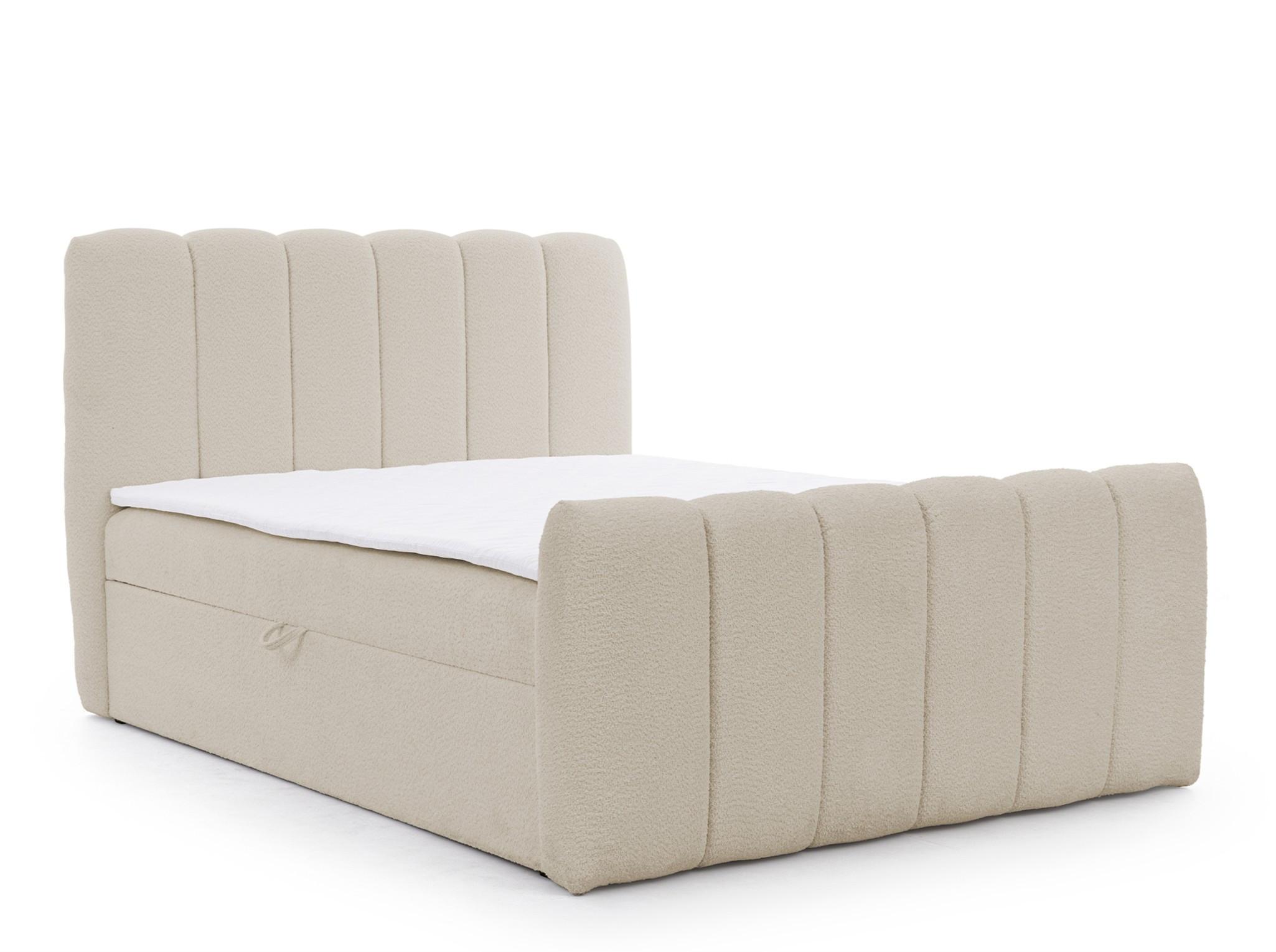 BOXBETT Denis Premium - Beige, Holzwerkstoff/Textil (160/200cm) - Fun Möbel
