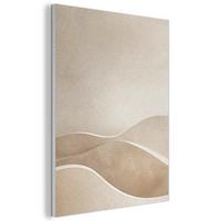 AKUSTIKBILD Beige - Natur - Abstrakt - Modern Kunstdruck Schlafzimmer 50x70 cm - Beige, Kunststoff (50/70/0.9cm) - MuchoWow