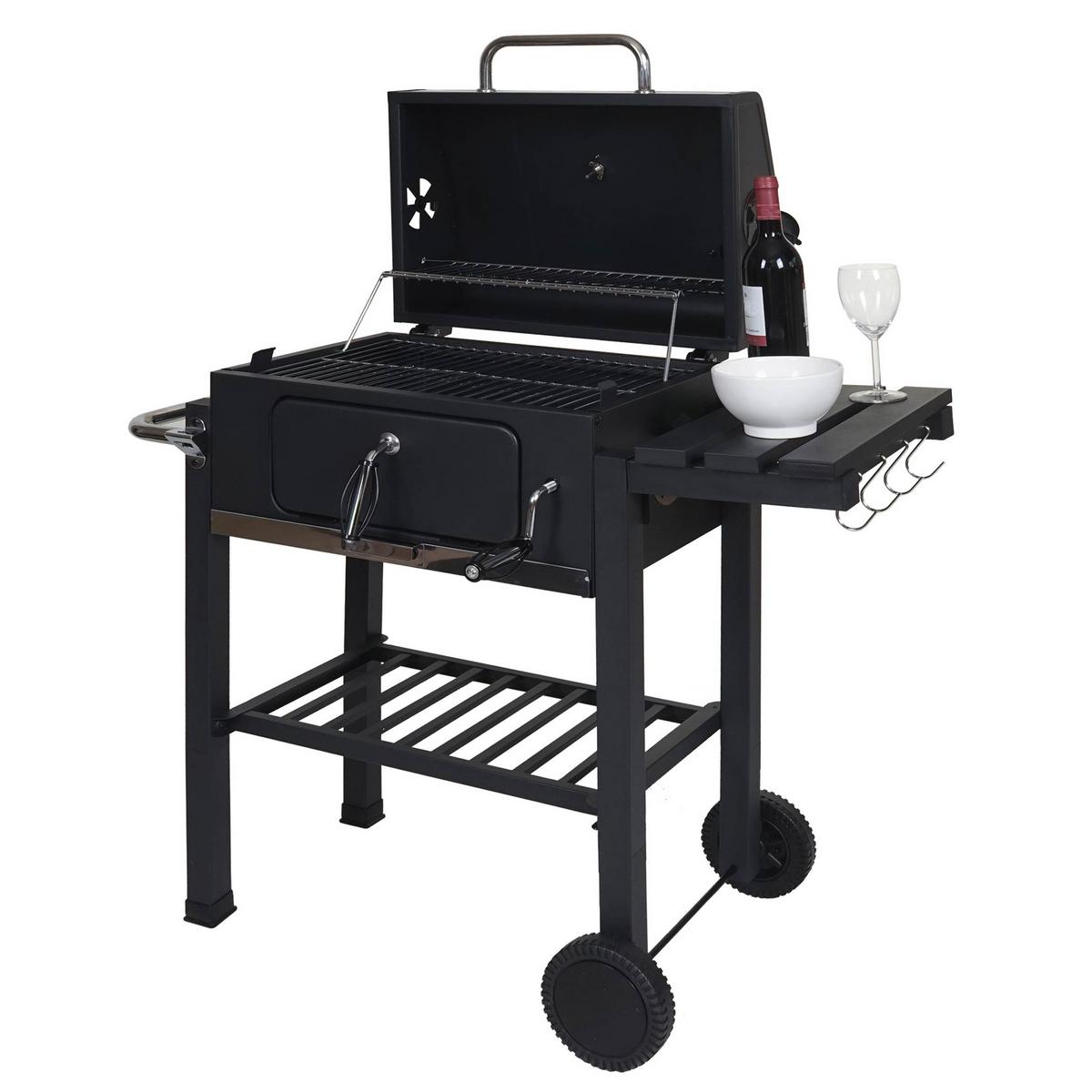 GRILLWAGEN Schwarz - Schwarz, Metall (100/110/51cm) - MCW