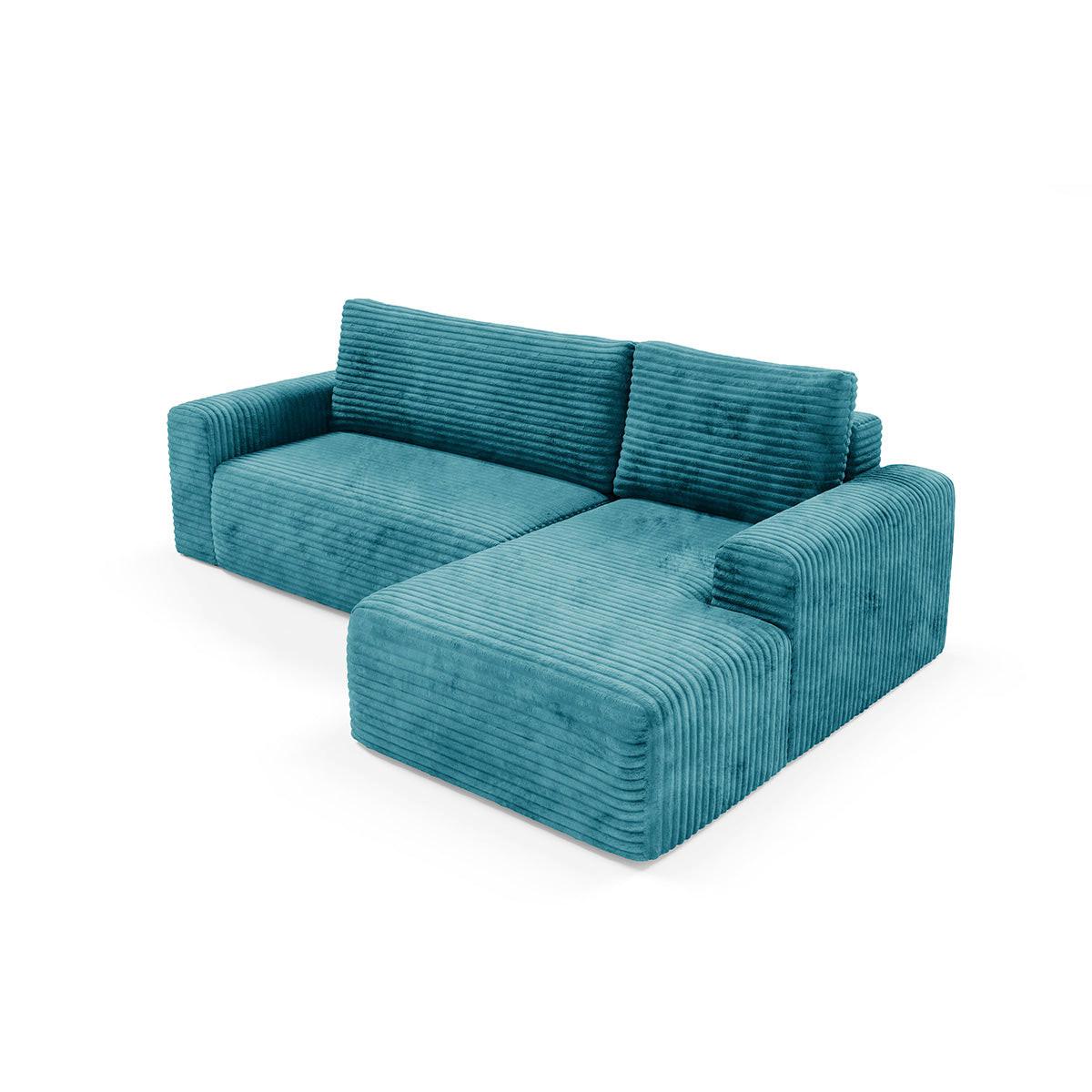 ECKSOFA Romeo 3 Sitzplätze Blau - Blau, Holz (268/163cm) - Petits-meubles