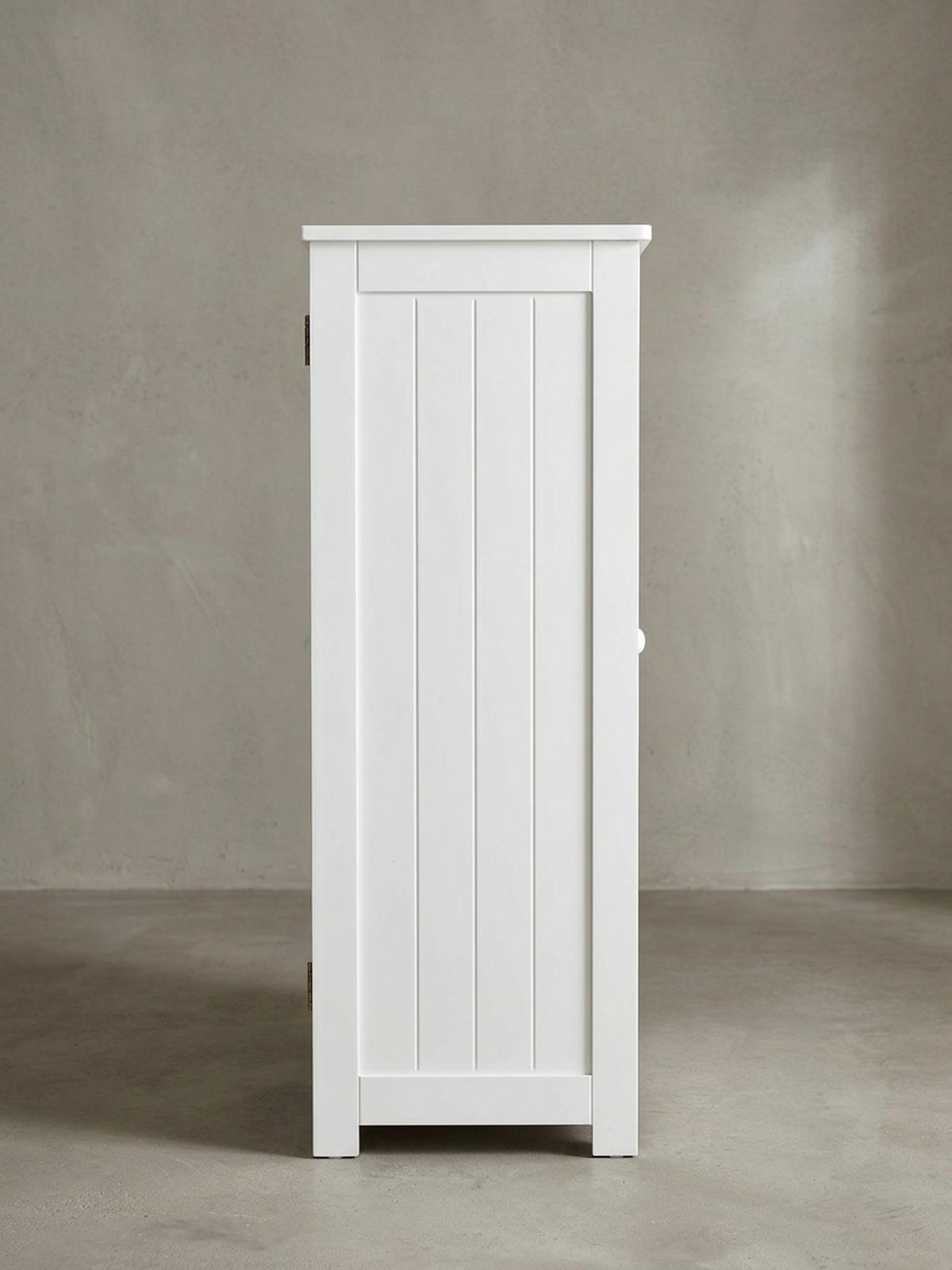 BADSCHRANK Weiß 30x83x30 cm im Landhausstil aus MDF mit 4 Schubladen - Weiß, Holz (56/83/30cm) - KADIMA DESIGN