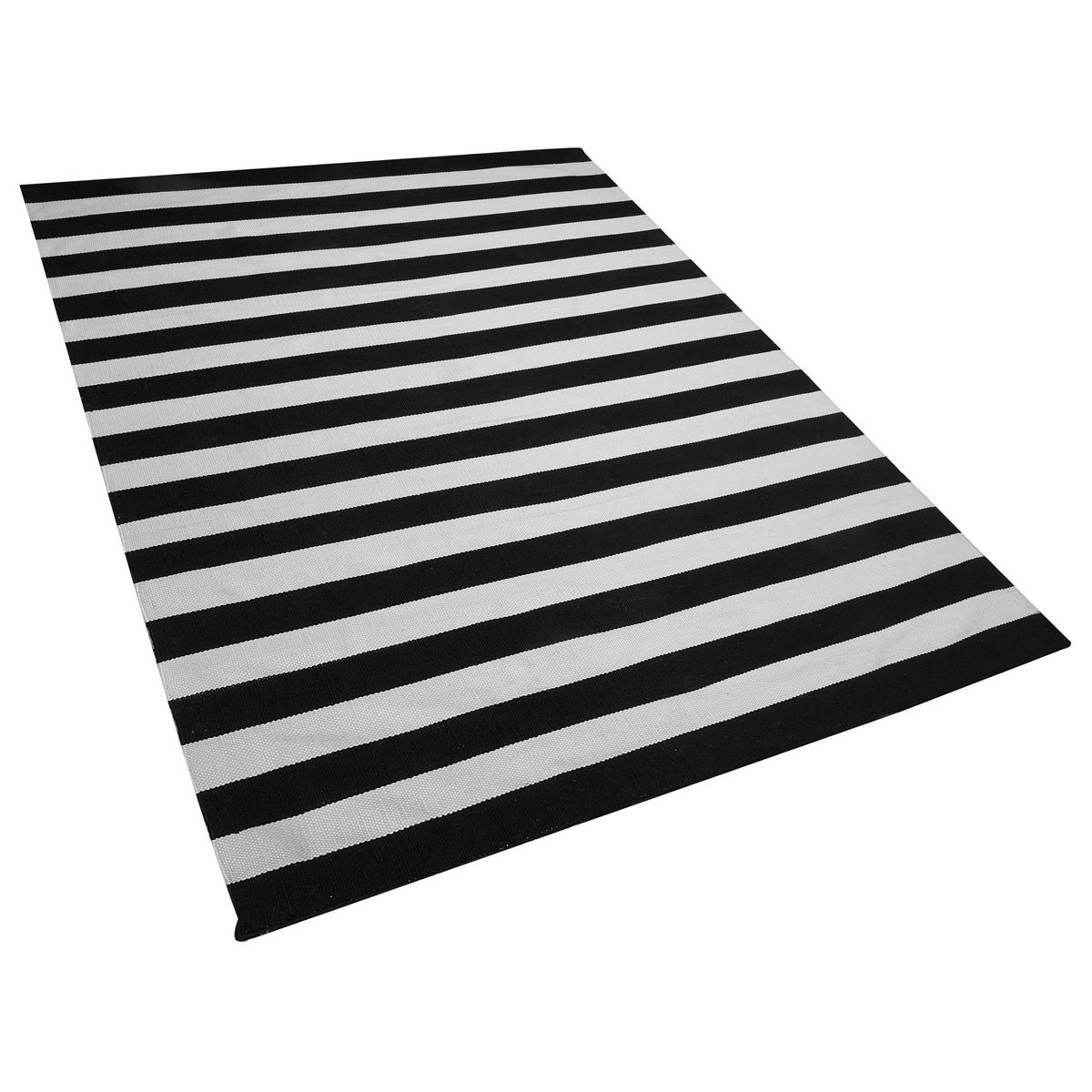 OUTDOOR-TEPPICH Tavas 230/160 cm - Schwarz, Kunststoff (160/230cm) - Beliani
