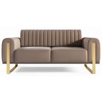SOFA Parissa 164 cm - Beige/Goldfarben, Textil/Metall (164/79/92cm) - Selsey
