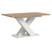 ESSTISCH weiß, Eiche Artisan, Küchentisch ausziehbar 150 - 190 cm - Weiß/Eiche Artisan, Holzwerkstoff/Metall (150/90/76cm) - Inn.Furn