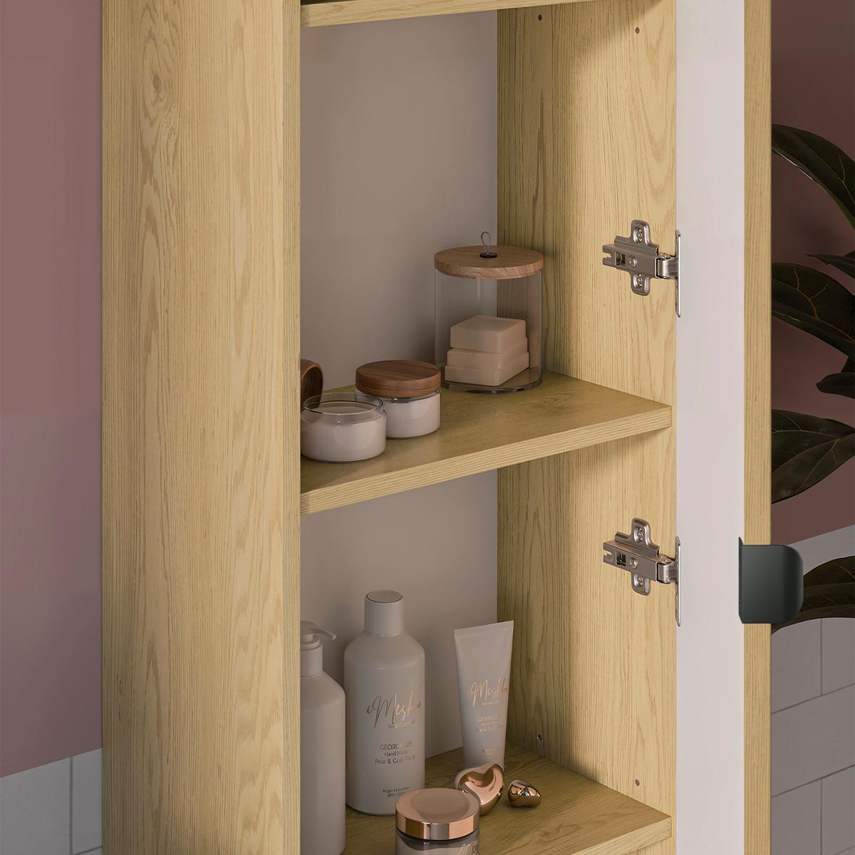 HÄNGESÄULE Mila Helle Eiche - Braun, Holzwerkstoff (40/140/25cm) - Petits-meubles