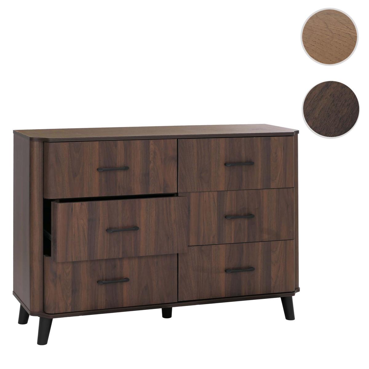 KOMMODE Walnuss Dekor - Walnussfarben, Holz (120/86/40cm) - MCW