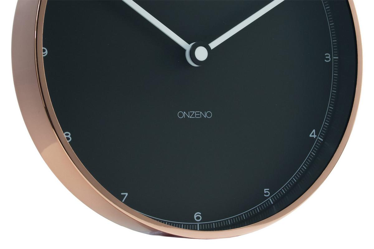 WANDUHR Design Schwarz 30/30 cm - Schwarz, Glas/Holzwerkstoff (30/30/5cm) - ONZENO