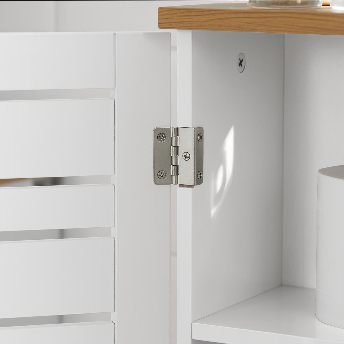 TOILETTENROLLENHALTER Weiß - Weiß, Holzwerkstoff (20/75/18cm) - SoBuy