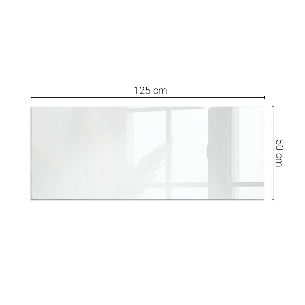 GLASPLATTE für Kamin 125x50 cm - Grau, Glas (125/50/0.4cm) - TULUP