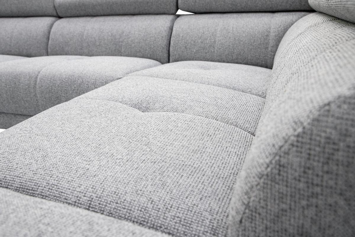 ECKSOFA FIERO 5-Sitzer mit 1 Relaxfunktion, silberfarben - Silberfarben, Holzwerkstoff/Textil (290/228cm) - Wozimo