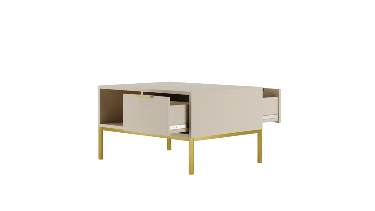 COUCHTISCH Austin 60/45/80 - Kaschmir/Goldfarben, Holzwerkstoff (80/60/45cm) - RAUMHIRSCH FURNITURE