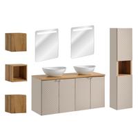 BADMÖBEL 120cm Manoa 2er-Set Kaschmir - Holz - Kaschmir, Holzwerkstoff (120/59/40cm) - Petits-meubles