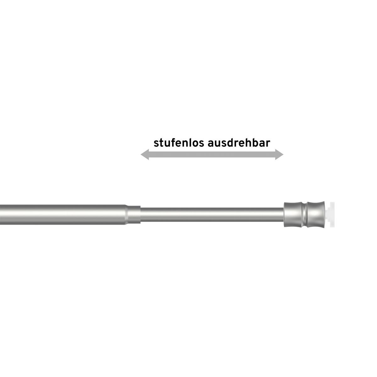 KLEMMSTANGE / SCHEIBENSTANGE Flexo 40-60 cm, 8 / 6 mm Ø, Silbergrau - Alufarben, Kunststoff/Metall (60cm) - INTERDECO