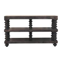 KONSOLENTISCH in tiefem Carbon-Escheton, 2 Ablagen, braun mit Carbon-Finish - Dunkelbraun, Holz (40/130/76cm) - Artisan Furniture