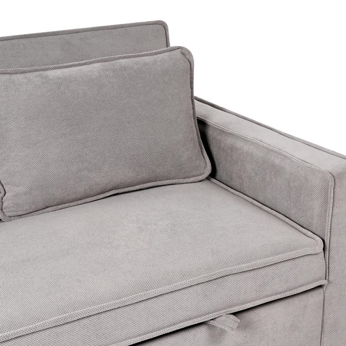 SCHLAFSOFA Stoff Grau Uttela - Dunkelgrau, Textil (172/86/89cm) - Beliani
