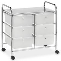 BADROLLWAGEN GINA transparent - Transparent, Kunststoff/Metall (64/65/39cm) - IDIMEX