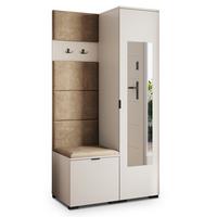 GARDEROBENSCHRANK VIRA 95/181/51 cm Modern Garderobe-Set Kaschmir - Kaschmir/Mokka, Holzwerkstoff (95/181/51cm) - MASSENO