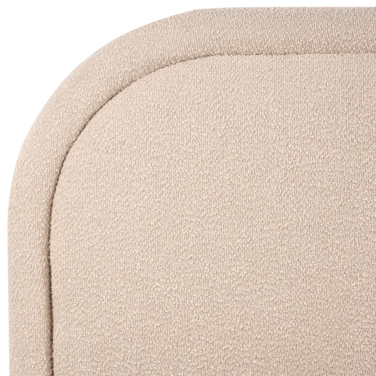 BETT mit Stauraum 140/200 cm Bouclé Beige Quillien - Beige, Textil (140/200cm) - Beliani